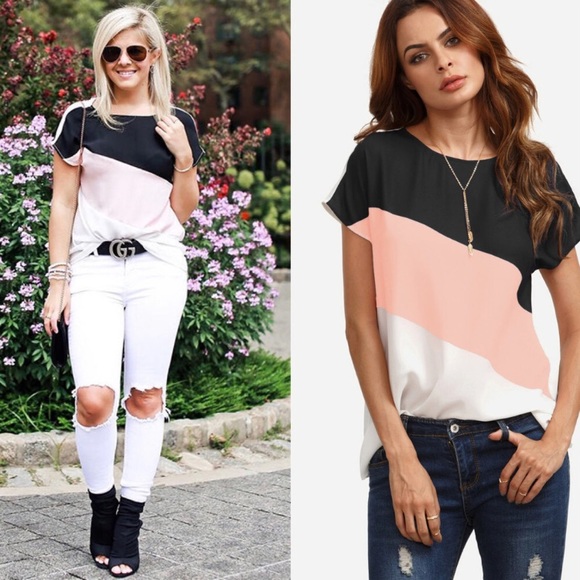 Color block blouse - Picture 3 of 8